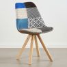 Buy Dining Chair Brielle Upholstered Scandi Design Wooden Legs Premium - Patchwork Piti Multicolour 59963 at MyFaktory